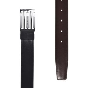 Cinturon Reversible Chapon Piel Negro Azul