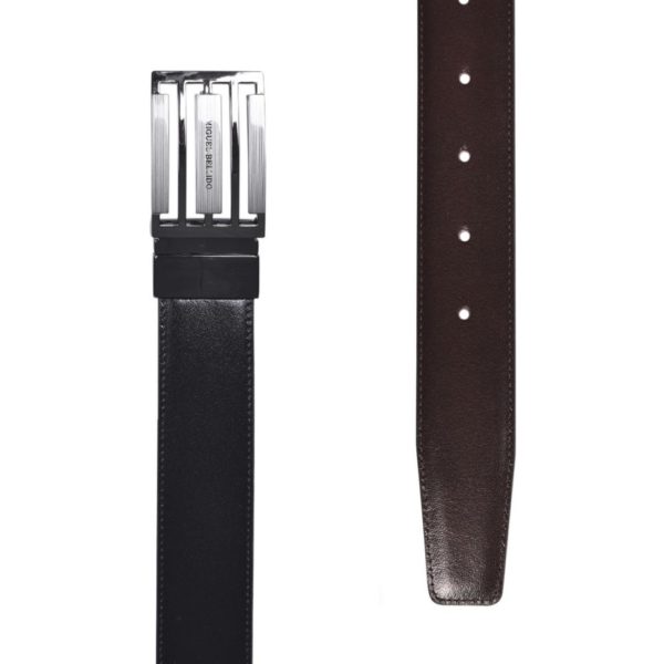 Cinturon Reversible Chapon Piel Negro Azul