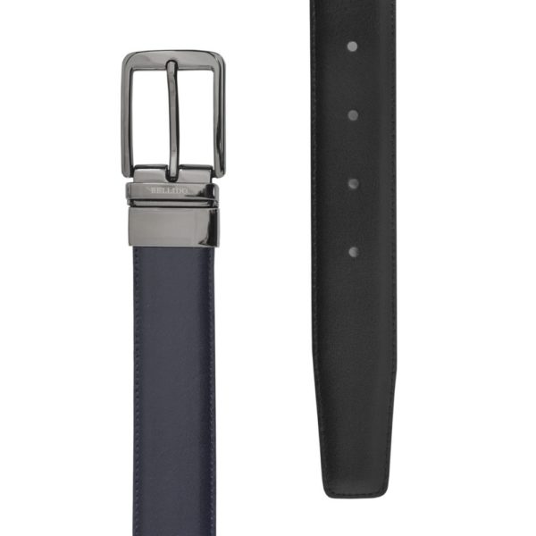 Cinturon Reversible Piel Negro Cuero