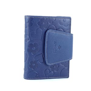 Billetero 1059 Piel Bufalo Amichi Azul