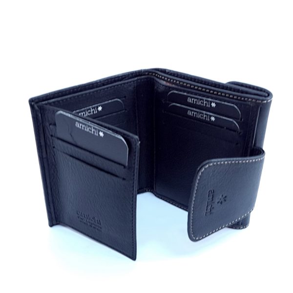 Billetero 1059 Piel Bufalo Amichi Negro - Imagen 2