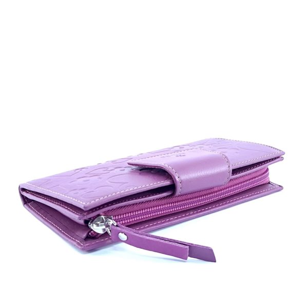 1090_morado3 Billetero 1090 Piel Bufalo Amichi Mora - Imagen 4