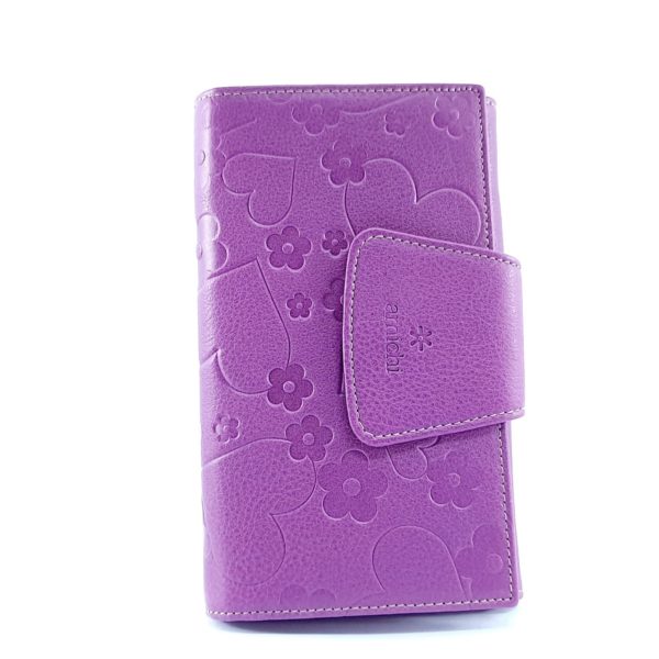 2608_morado Billetero 2608 Piel Bufalo Amichi Mora - Imagen 1