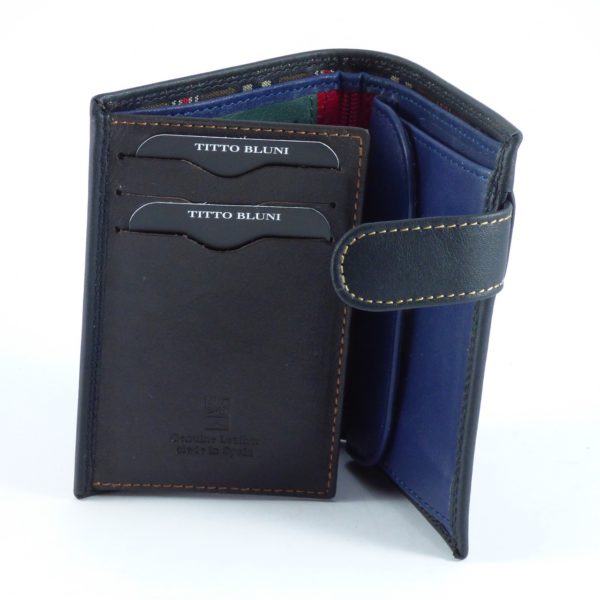 Cartera Monedero Piel Casual Negro