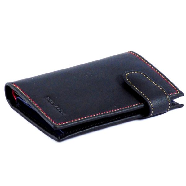 Cartera Monedero Piel Casual Negro