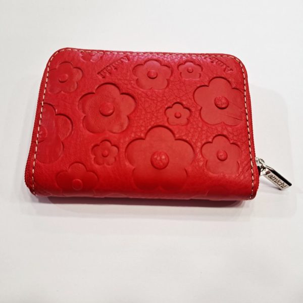 1093_rojoflores Monedero 1093 Piel Bufalo Amichi Rojo - Imagen 1