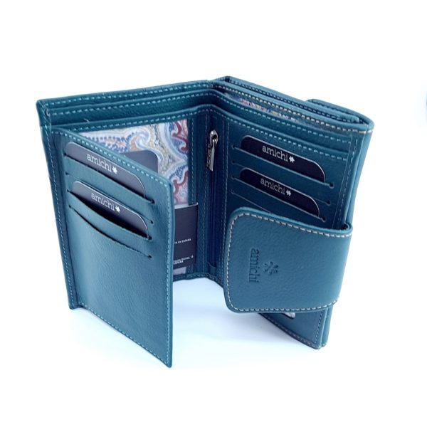 Billetero 1115 Piel Bufalo Amichi Verde - Imagen 2