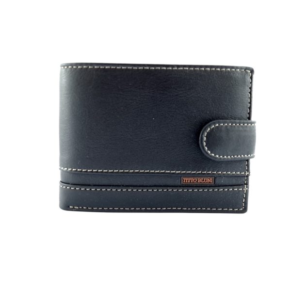 Americano Monedero Piel Negro