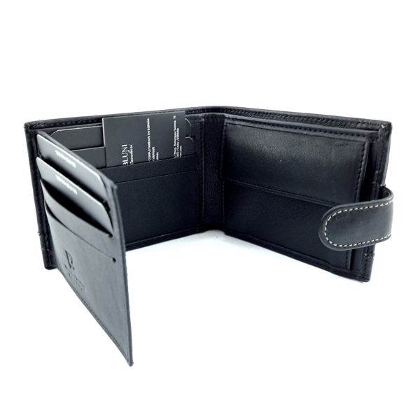 Americano Monedero Piel Negro