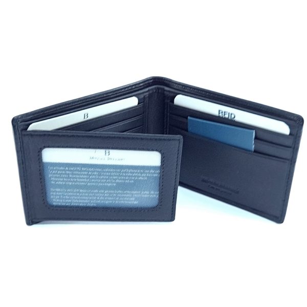 Billetero Americano Piel Negro