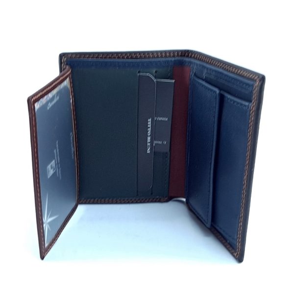 Cartera Monedero Piel Negro