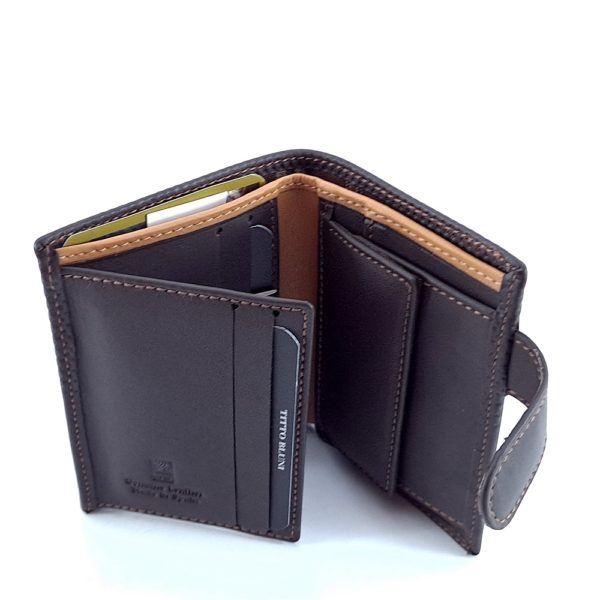 Cartera Monedero Piel Marron