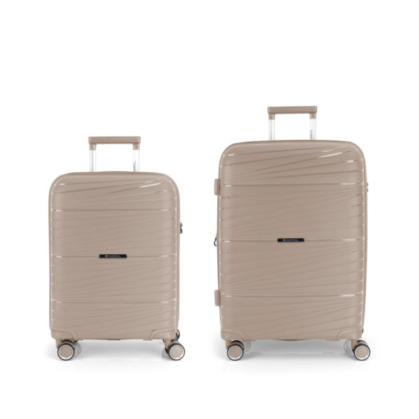 122004006-0 Set 2 maletas cabina y mediana beige