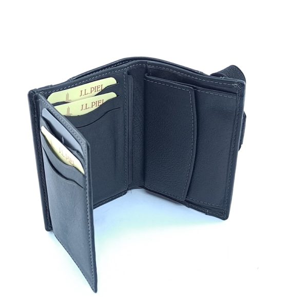 Cartera Elastico Piel Negro