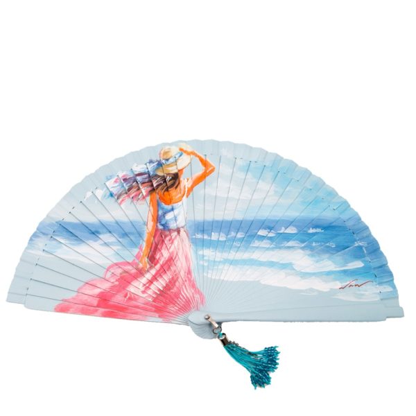 5115_chicamirandoalmar abanico madera