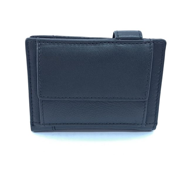 Cartera Monedero Piel Negro