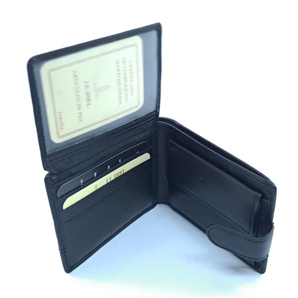 Americano Monedero Piel Negro