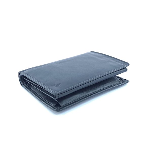 Cartera Monedero Piel Negro