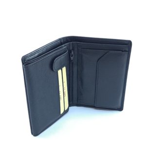 Cartera Monedero Piel Negro