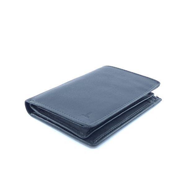 Cartera Triptico Piel Negro