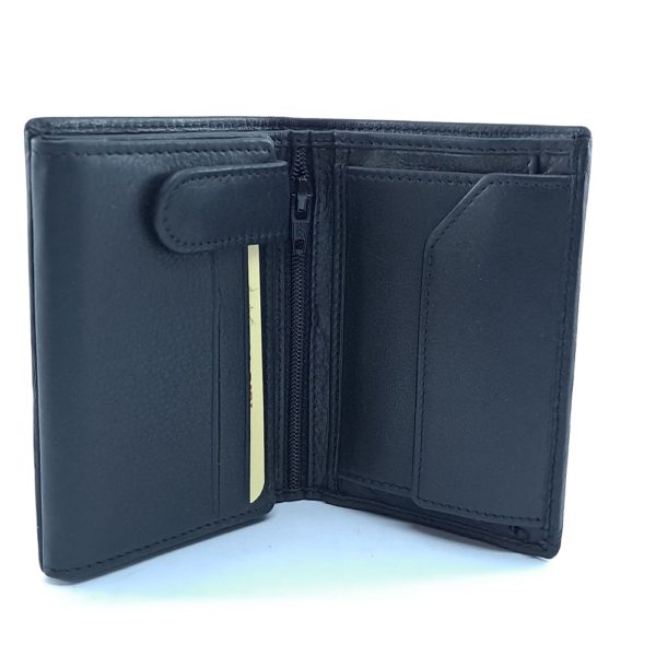 Cartera Monedero Piel Negro