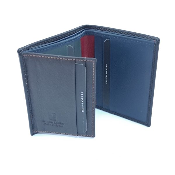 Cartera Piel Casual Negro