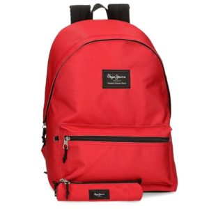 Mochila 63392 + estuche Aris Pepe Jeans Rojo