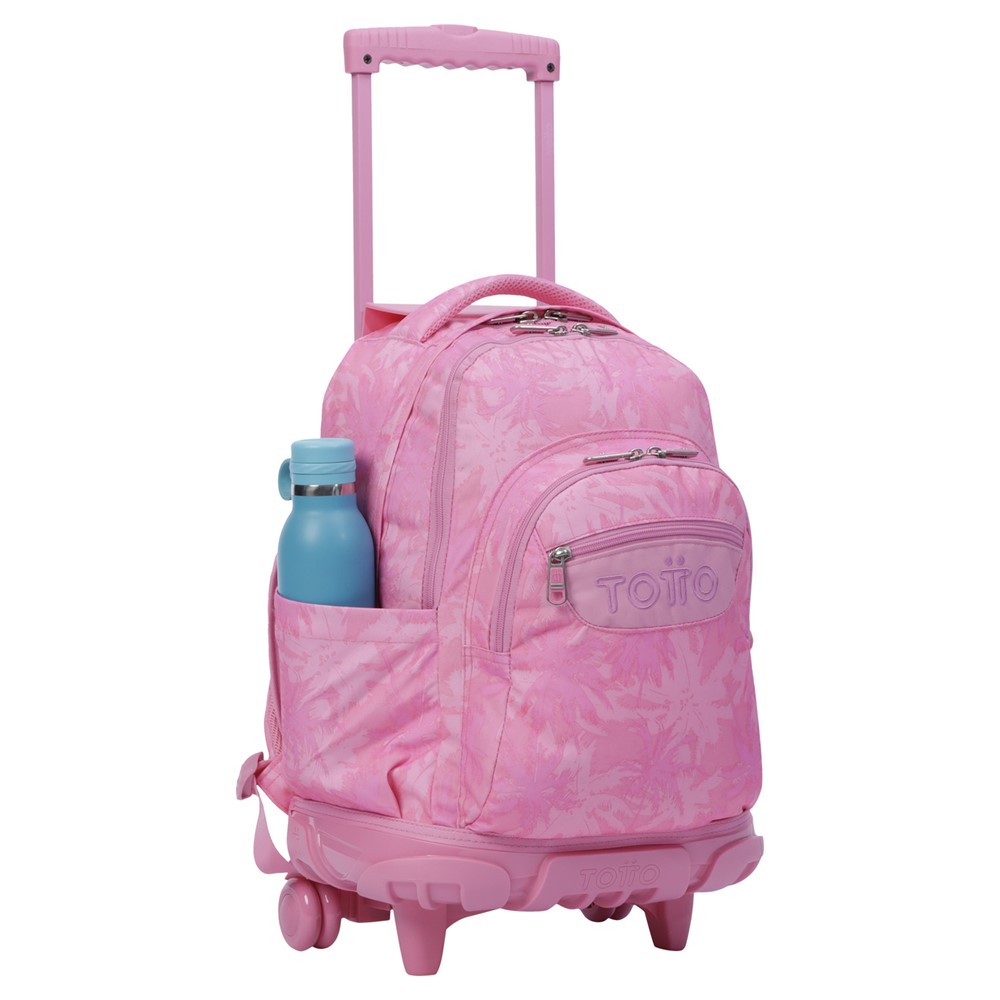 Mochila Escolar con Renglon Palmeras Rosa Rosado