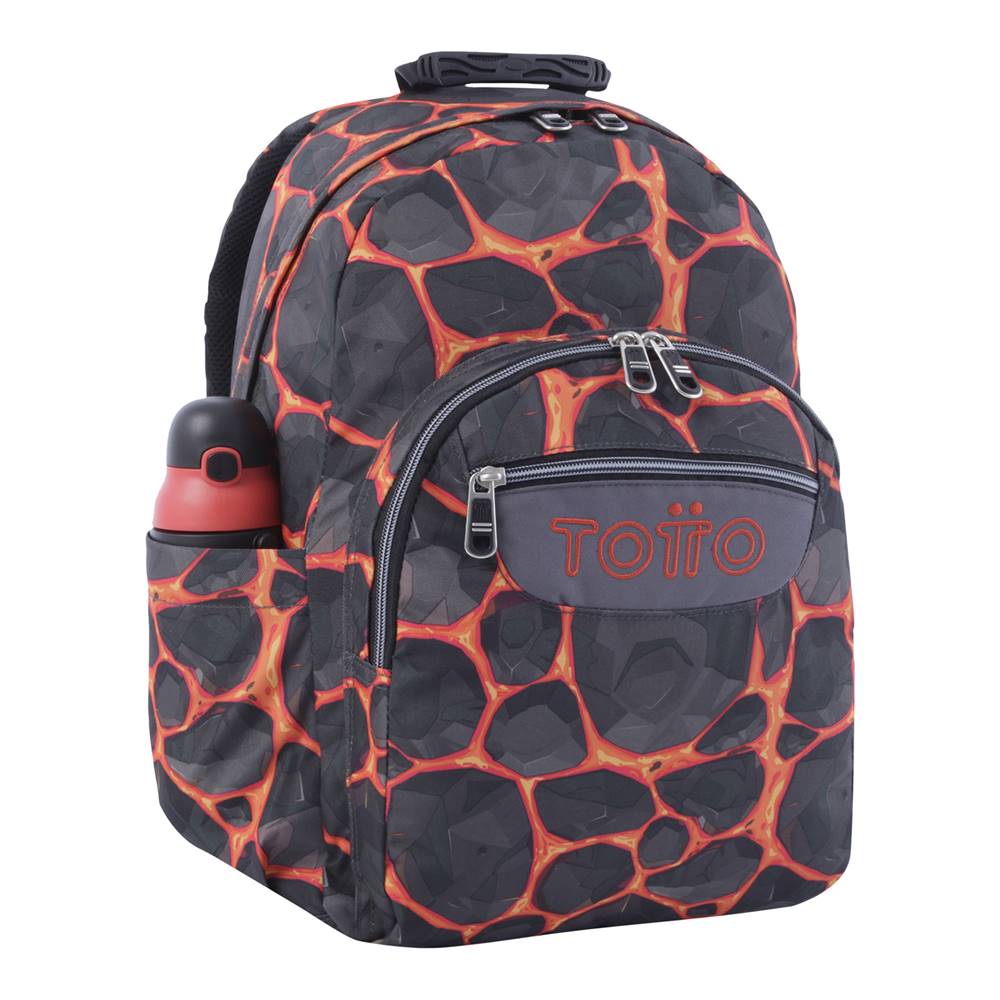 Mochila Escolar Totto Rocas Lava – Rosado