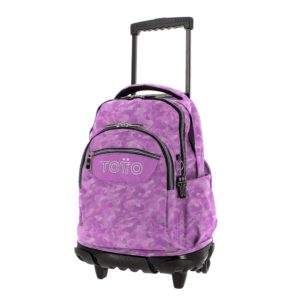 Mochila Escolar con Ruedas Renglon Totto Rosa Camuflaje